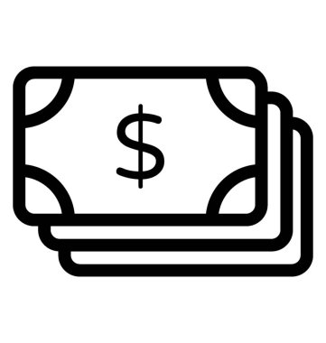 banknot vektör simgesi