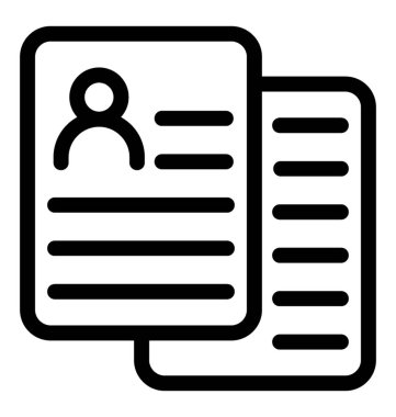 İş profil vektör simgesi