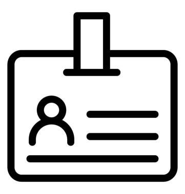 kimlik kartı vektör simgesi