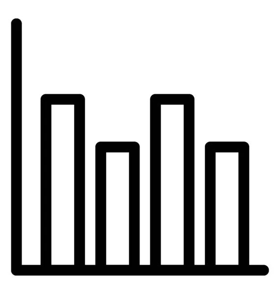 Ícone de vetor gráfico de barras — Vetor de Stock