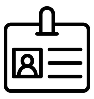 kimlik kartı vektör simgesi