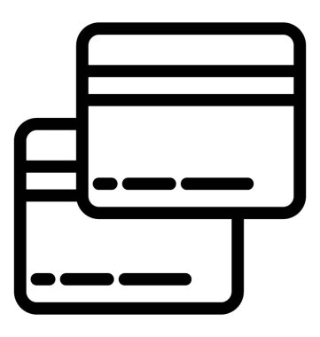 Kredi kartı vektör simgesi