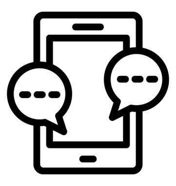 Mobil ileti vektör simgesi