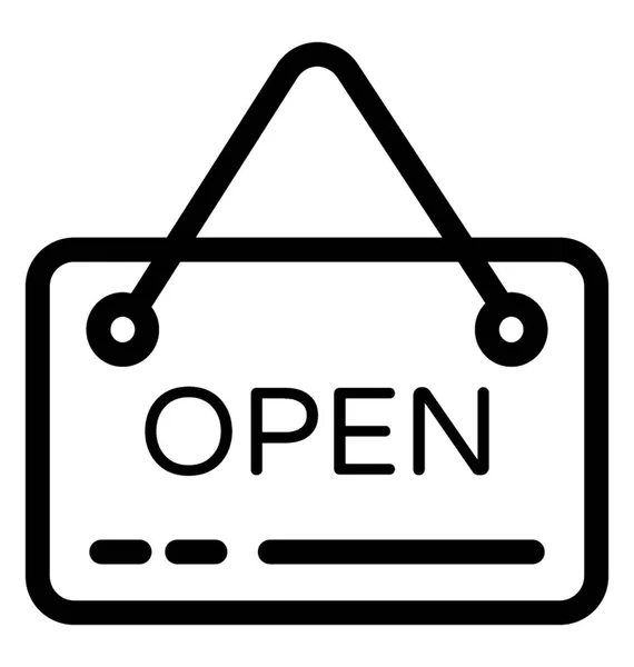 Πινακίδα "ανοιχτά" εικονίδιο του φορέα — Διανυσματικό Αρχείο