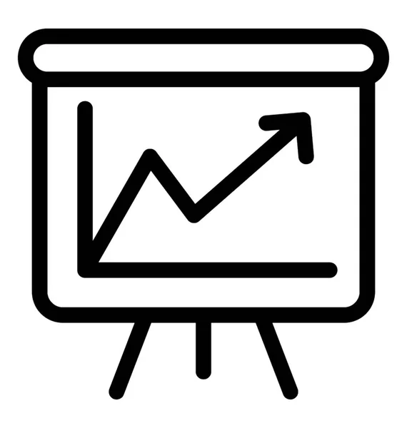 Gráfico Apresentação Vector Ícone —  Vetores de Stock
