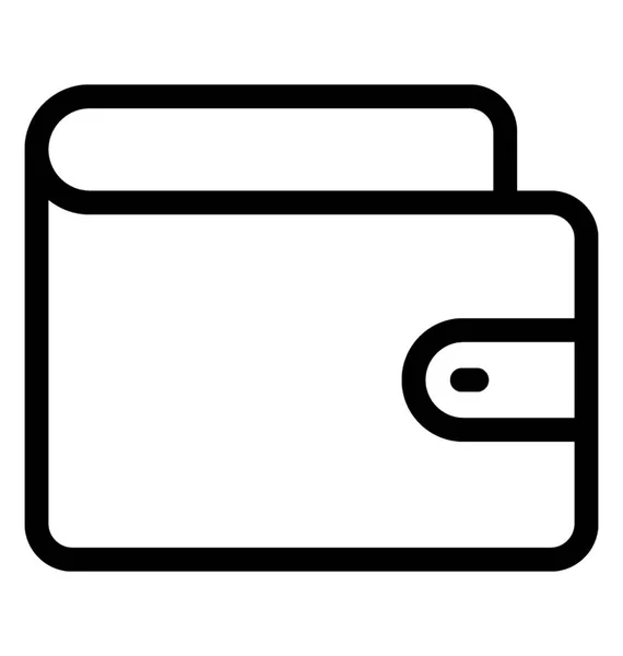 Cartera vector icono — Vector de stock