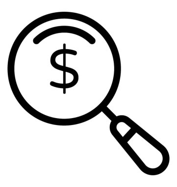 Büyüteç vektör simgesi