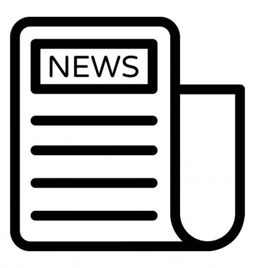 Gazete vektör simgesi