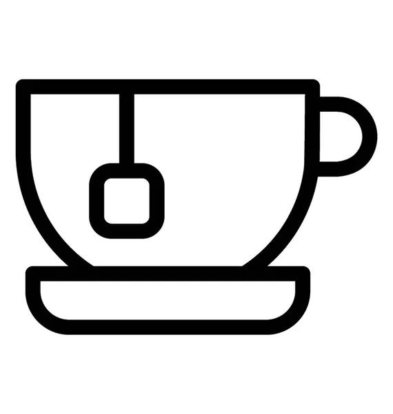 Teacup Vector Icono — Archivo Imágenes Vectoriales