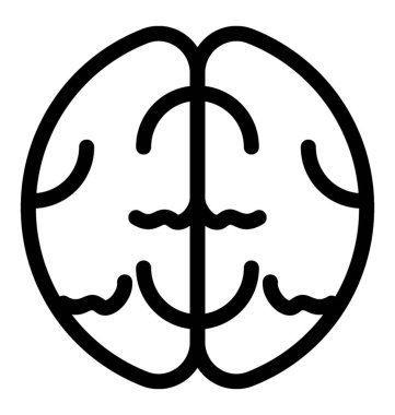 beyin vektör simgesi