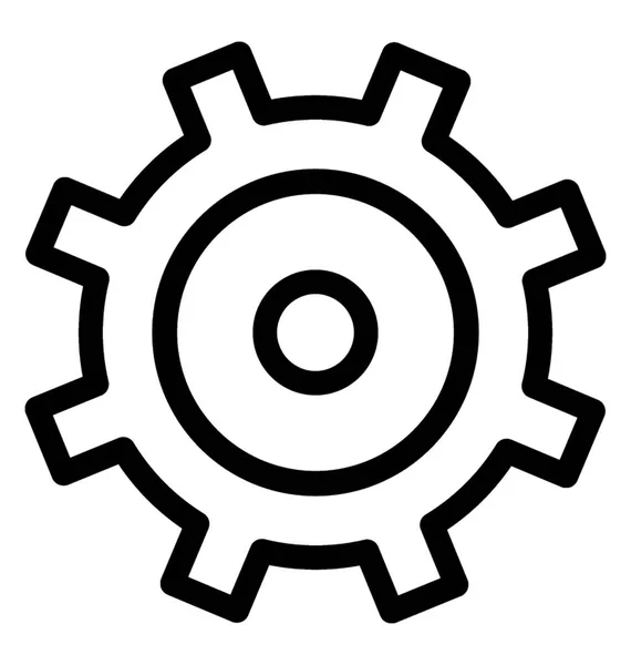 Zahnrad-Vektor-Symbol — Stockvektor