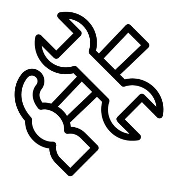 Onarım aracı vektör simgesi