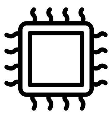 Mikroişlemci vektör simgesi