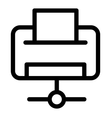 Ağ Yazıcı vektör simgesi