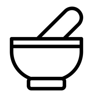 Harç havaneli vektör simgesi