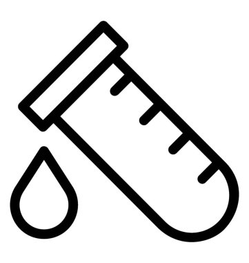 test tüp vektör simgesi