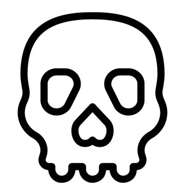 Kafatası vektör simgesi