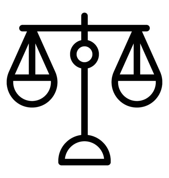 Векторная икона масштаба правосудия — стоковый вектор