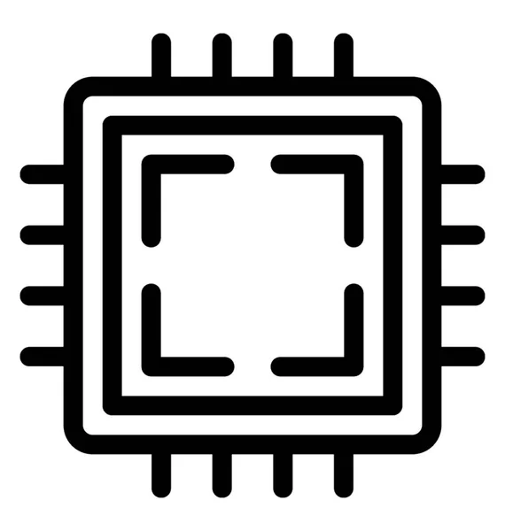 Cpu chip vector icono — Archivo Imágenes Vectoriales