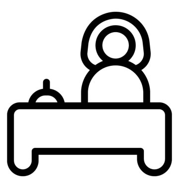 Resepsiyon Vektörü Simgesi