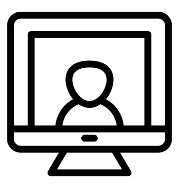 Canlı sohbet vektör simgesi