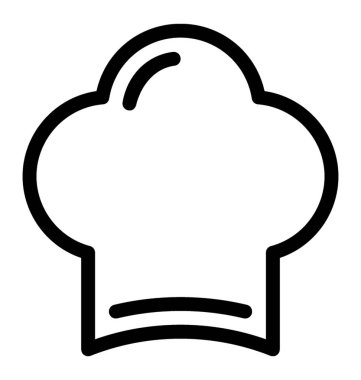 şef şapka vektör simgesi