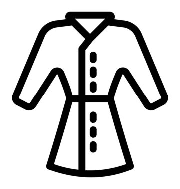 Bornoz vektör simgesi