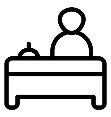 Resepsiyon Vektörü Simgesi