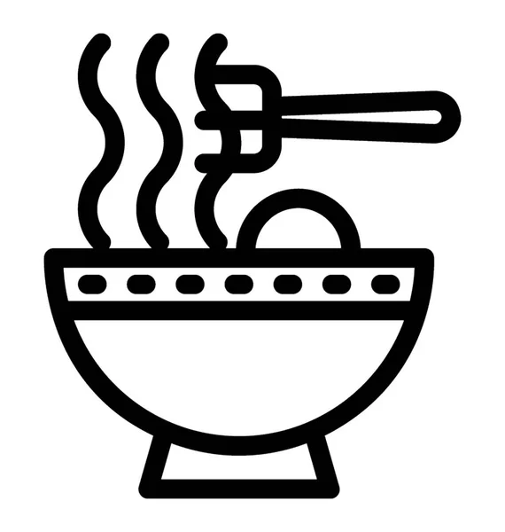 Noodles Vector Icon — Stock Vector