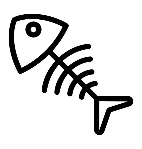Icône vectorielle en os de poisson — Image vectorielle