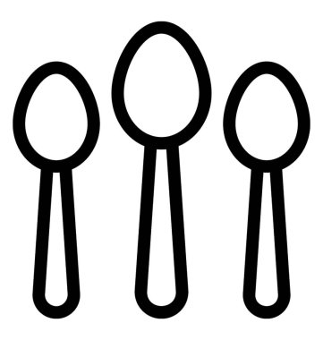 kaşık vektör simgesi