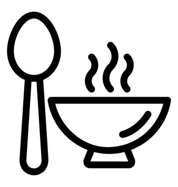 Sıcak yemek vektör simgesi