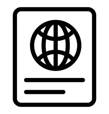 Pasaport vektör simgesi