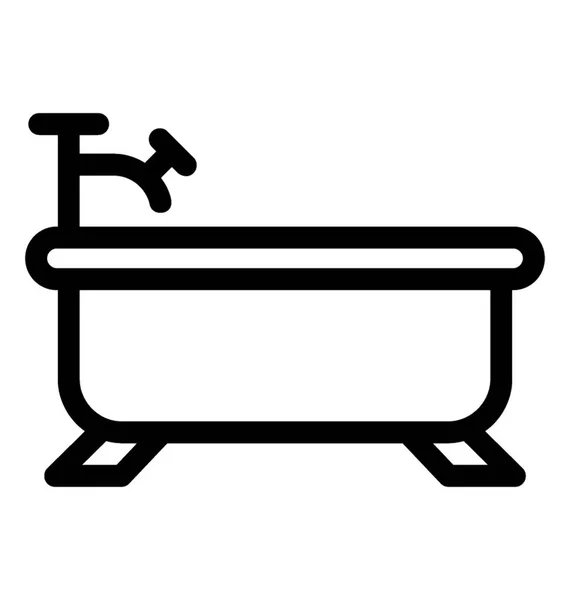 Bañera Vector Icono — Archivo Imágenes Vectoriales