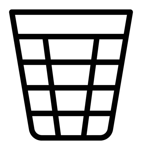 Dustbin Vector Icon — Stock Vector