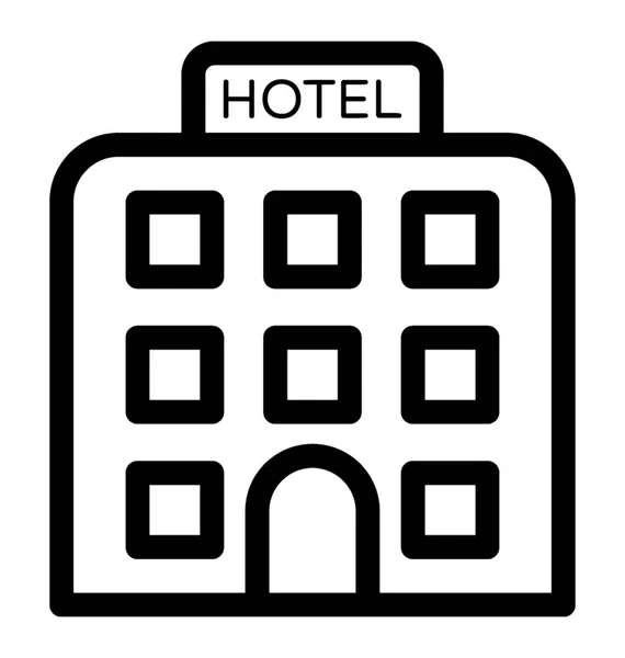 Ícone do vetor hotel — Vetor de Stock