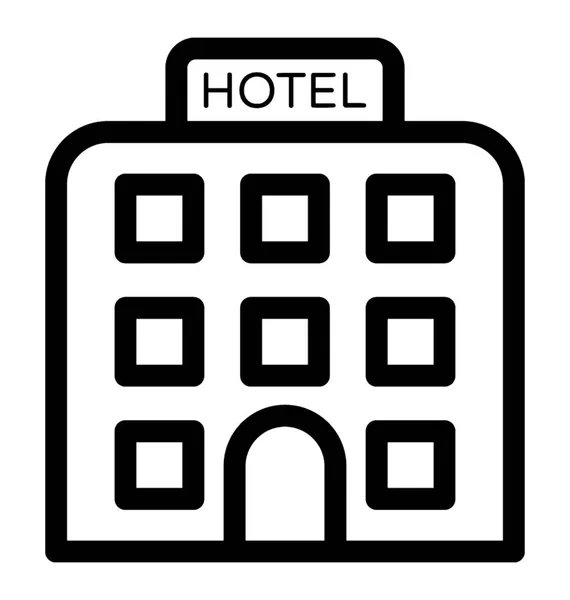 Hotel vector Icon — Stok Vektör