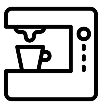 kahve makinesi vektör simgesi