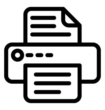 Yazıcı vektör simgesi