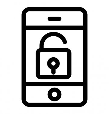 mobil güvenlik vektör simgesi