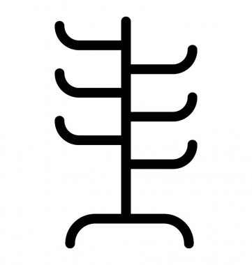 Elbise askısı vektör simgesi