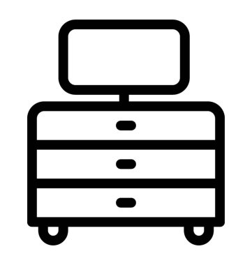 TV standı vektör simgesi