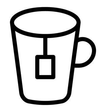 Anlık çay vektör simgesi