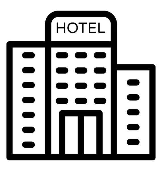 Hotel icono vectorial — Archivo Imágenes Vectoriales