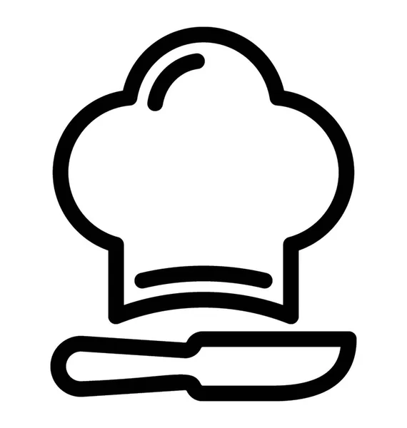 Chef sombrero vector icono — Archivo Imágenes Vectoriales