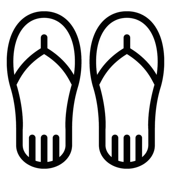 Flip Flops Vector Icon — Stock Vector