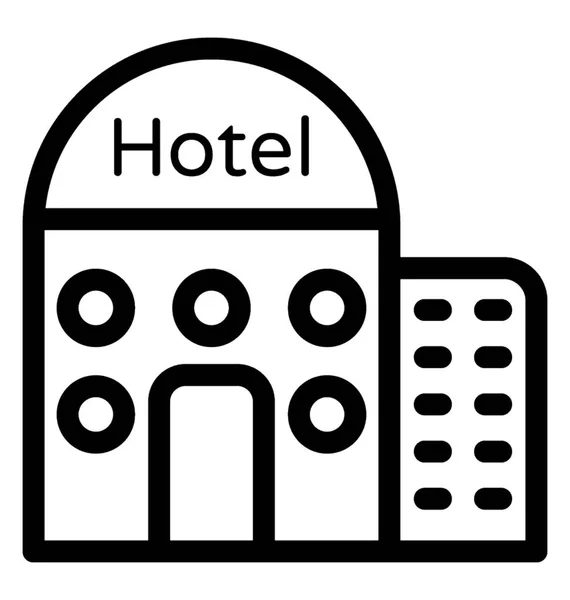 Hotel icono vectorial — Vector de stock