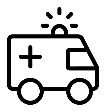 Ambulans vektör simgesi