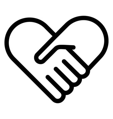 Kalp bakım vektör simgesi