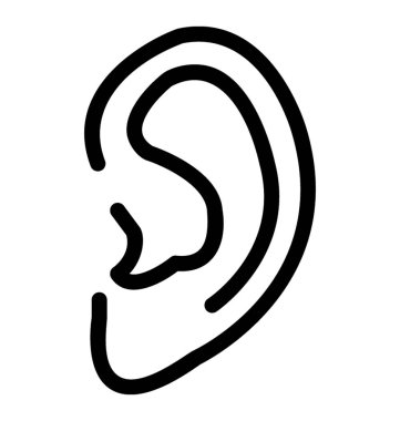 Kulak vektör simgesi